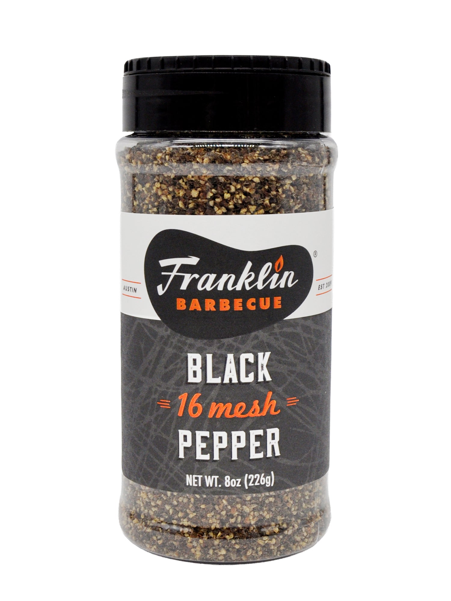 Franklin Black Pepper, 16 Mesh - 8oz bottle