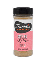 Jar of Franklin Barbecue Steak Spice Rub on a white background
