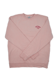 pink crewneck with Logo Uptown Sports Club on top left. 