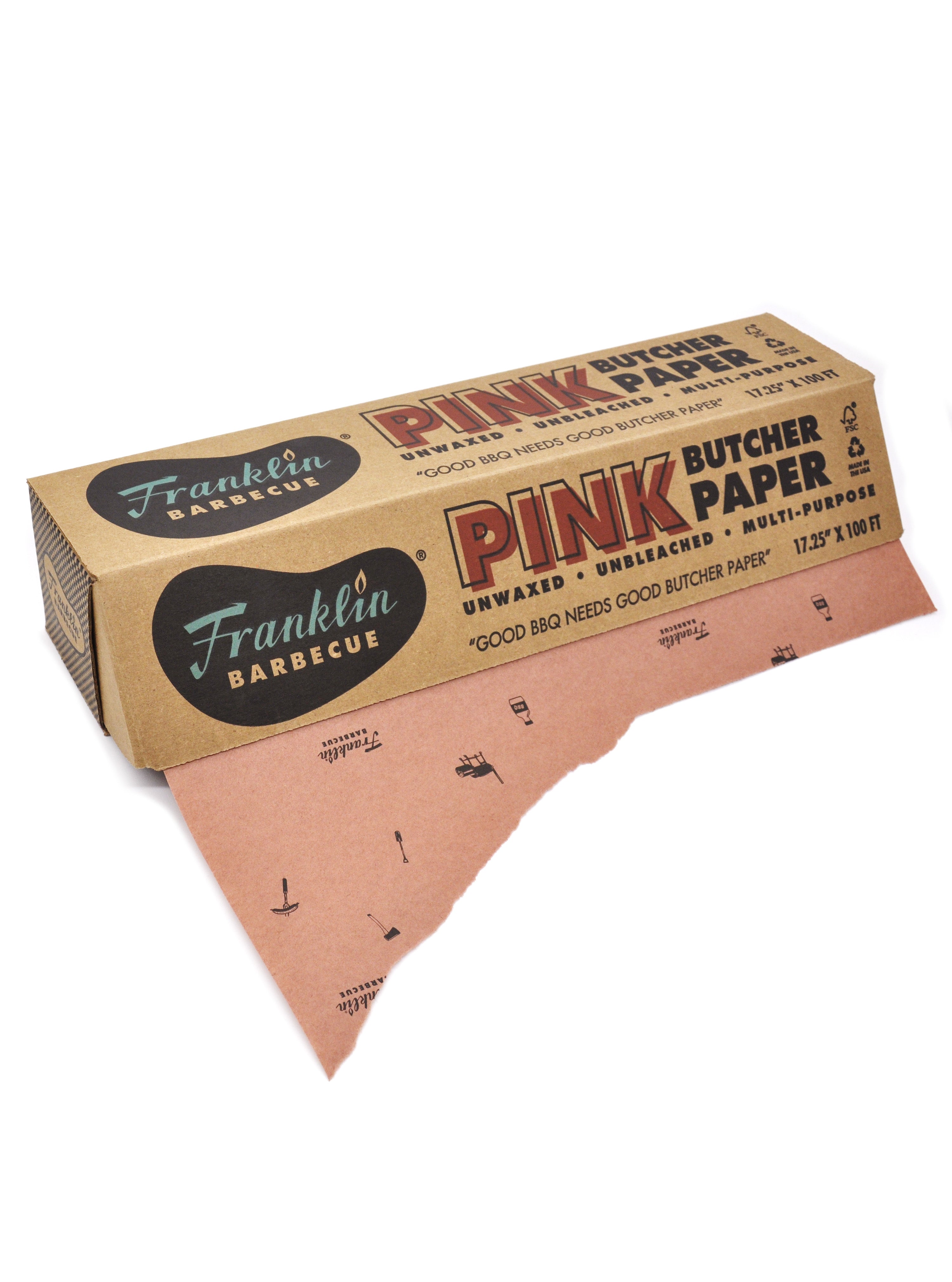 Expert Grill Pink Butcher Paper, 40 lb., Uncoated, 22 x 100' 