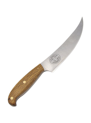 Franklin Barbecue Pits Weige Trimming Knife with stainless steel blade and solid brass pins on wood handle